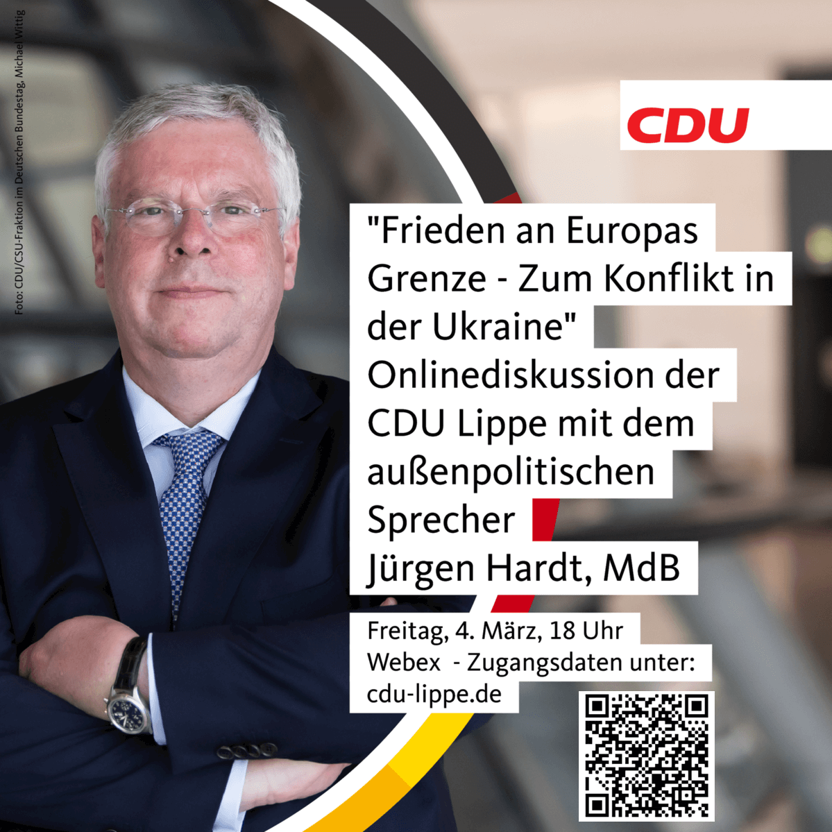 Die CDU in Lippe diskutiert zum Thema des „Friedens an Europas Grenze“ mit dem Bundestagsabgeordneten und außenpolitischen Sprecher der CDU-/CSU- Bundestagsfraktion, Jürgen Hardt